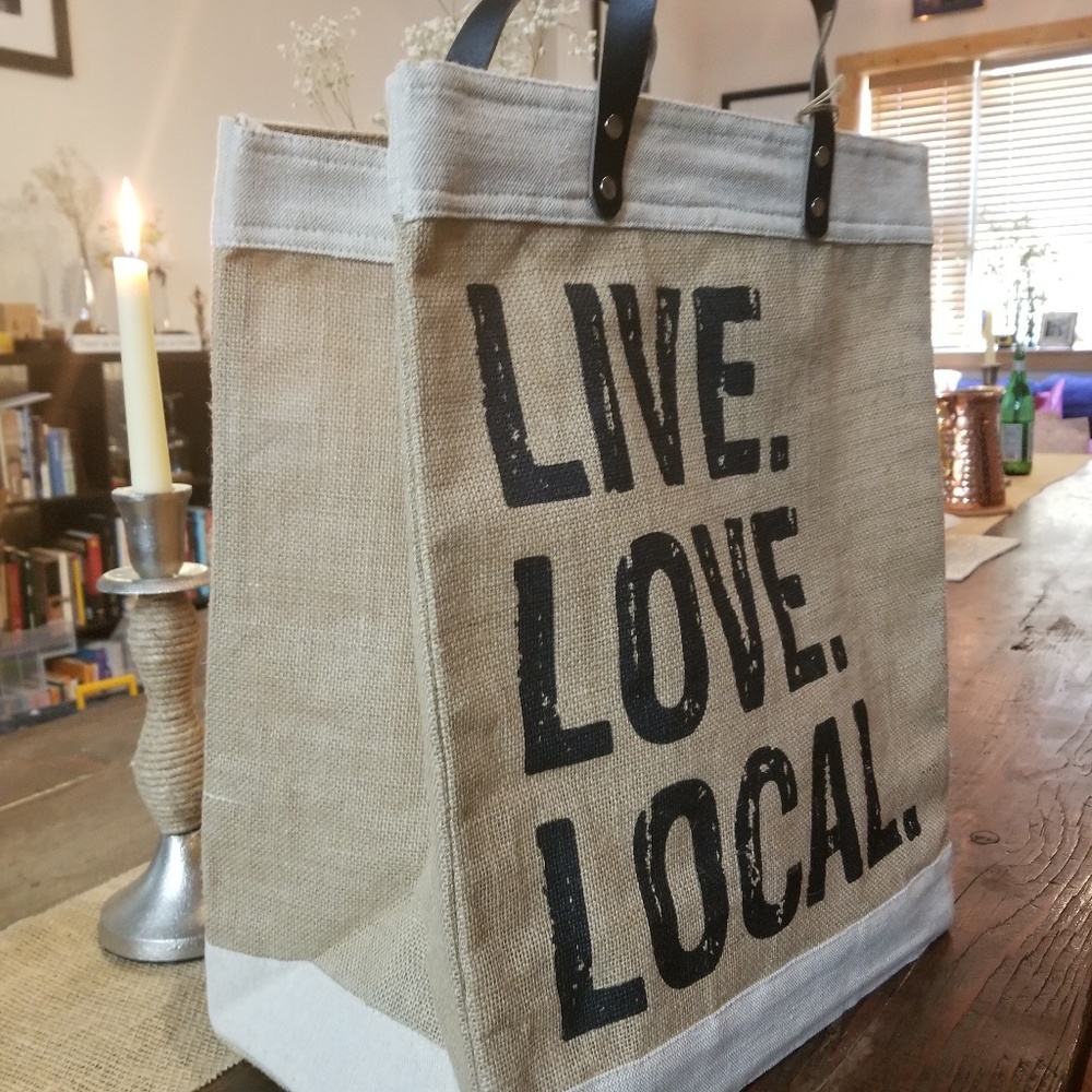 Farmer Market Reusable Shopping Bag Burlap
